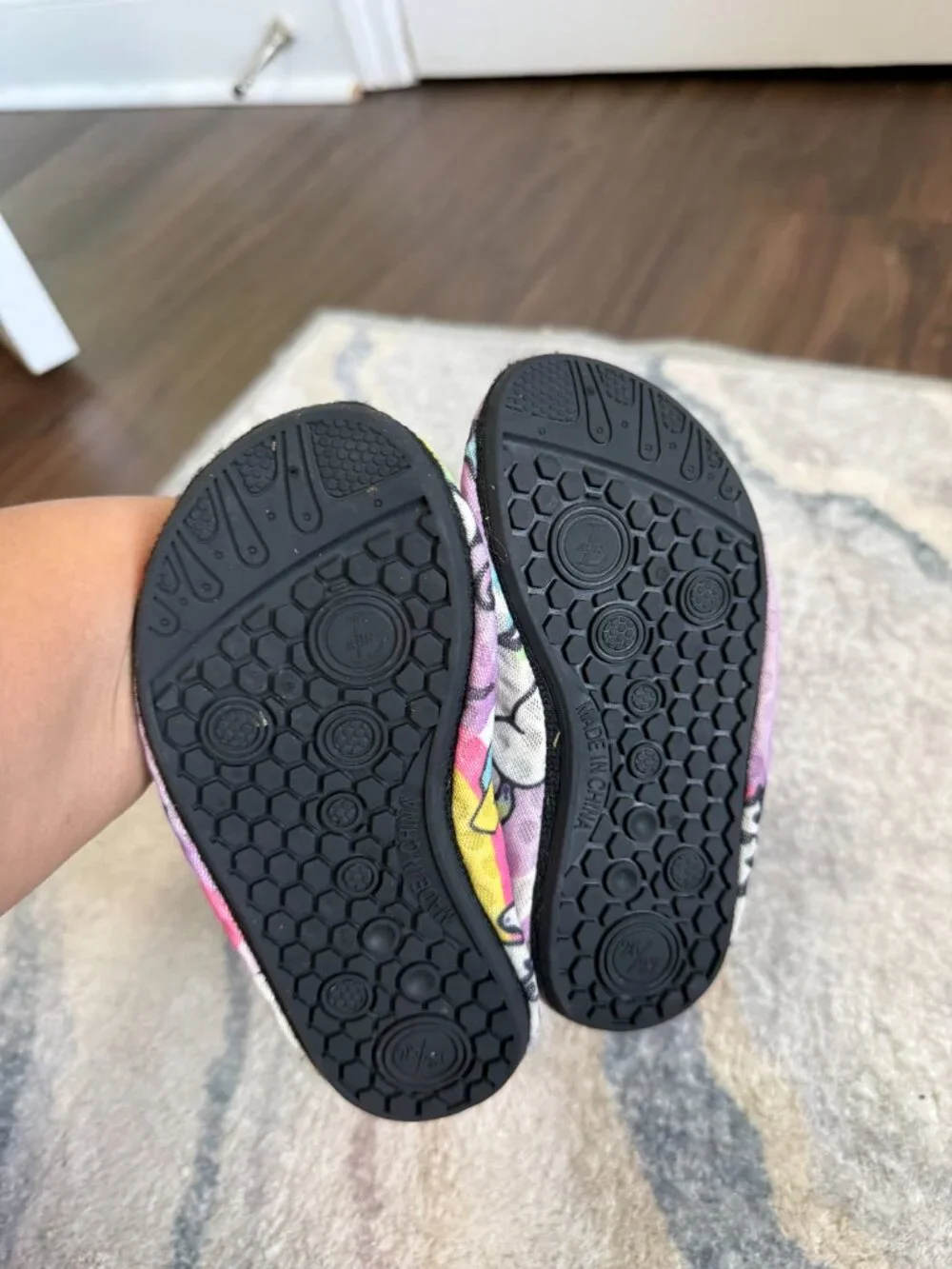 Girls Unicorn Heart and Stars Purple Water Shoes Toddler 9.5-10